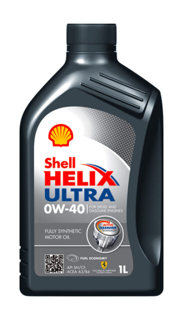 Shell Helix Ultra 0W-40, opakowanie